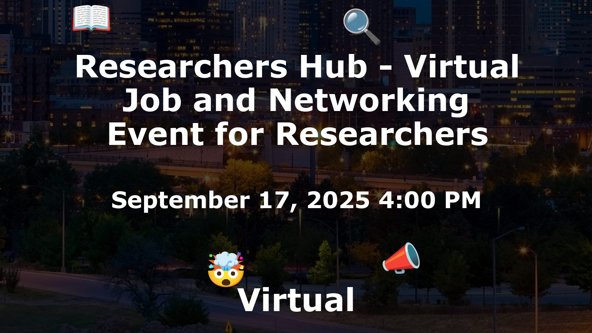 Researchers Hub - Virtual Job and Networking Event for Researchers event image